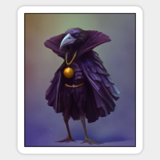 Raven in a Halloween costume Sticker